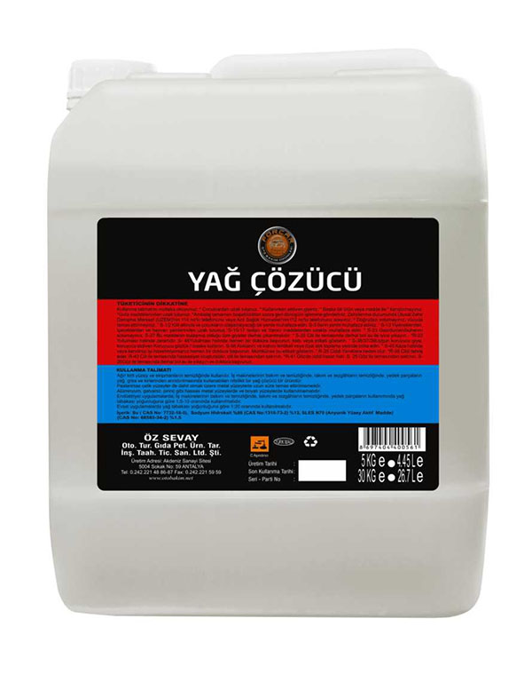 YAĞ ÇÖZÜCÜ 5 KG.